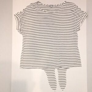 Green Envelope Los Angeles Striped Tie-Front Top – Size Large